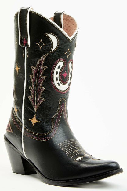 Women Get Lucky Black Western Boots - Round Toe | Idyllwind