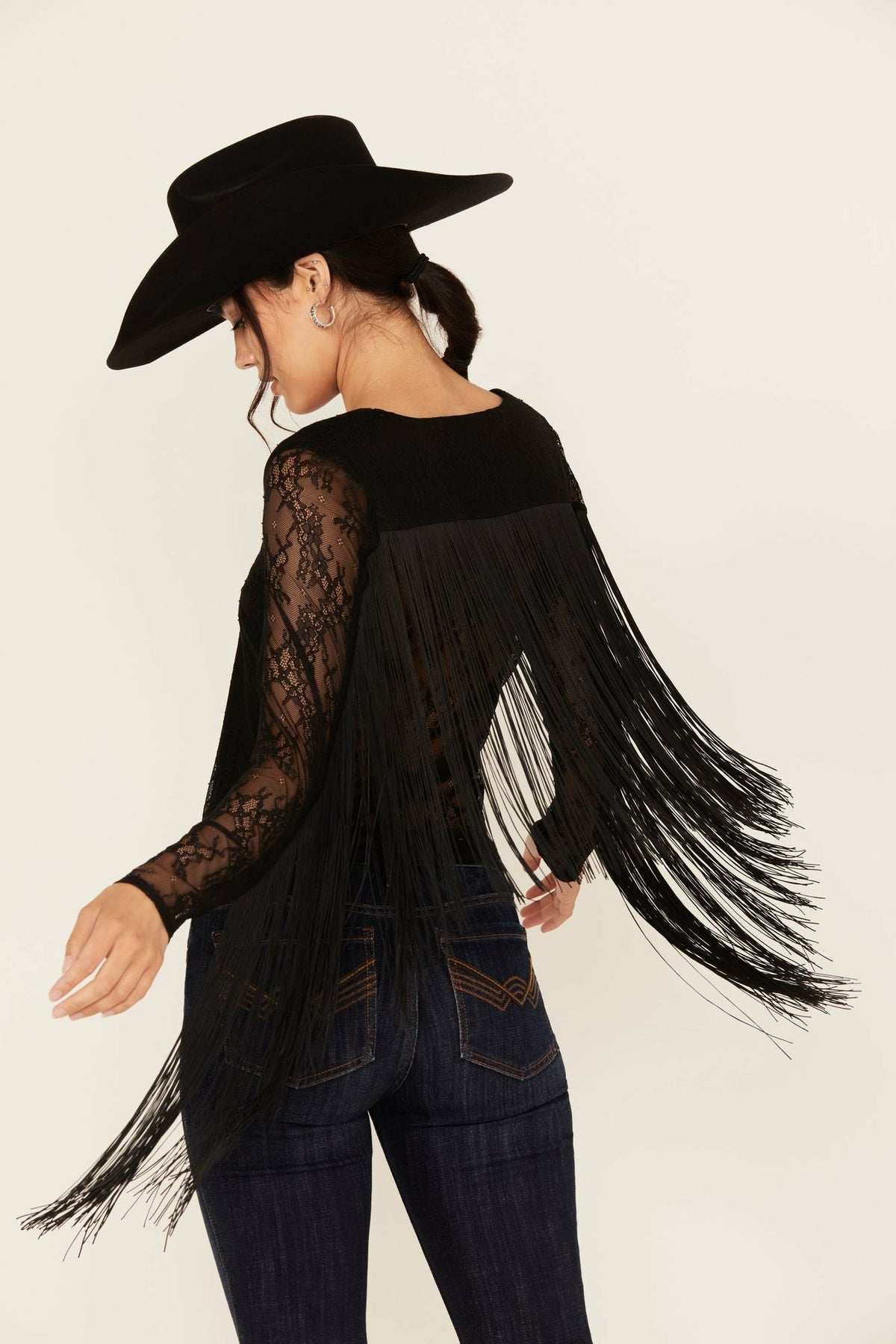 Women Russello Lace Fringe Long Sleeve Shirt | Idyllwind
