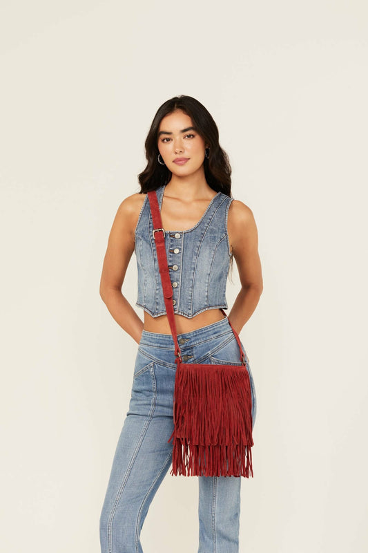 Women Camarillo Suede Fringe Crossbody Bag | Idyllwind