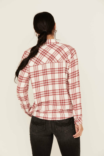 Women Anna Featherlight Plaid Print Long Sleeve Pearl Snap Western Shirt | Idyllwind