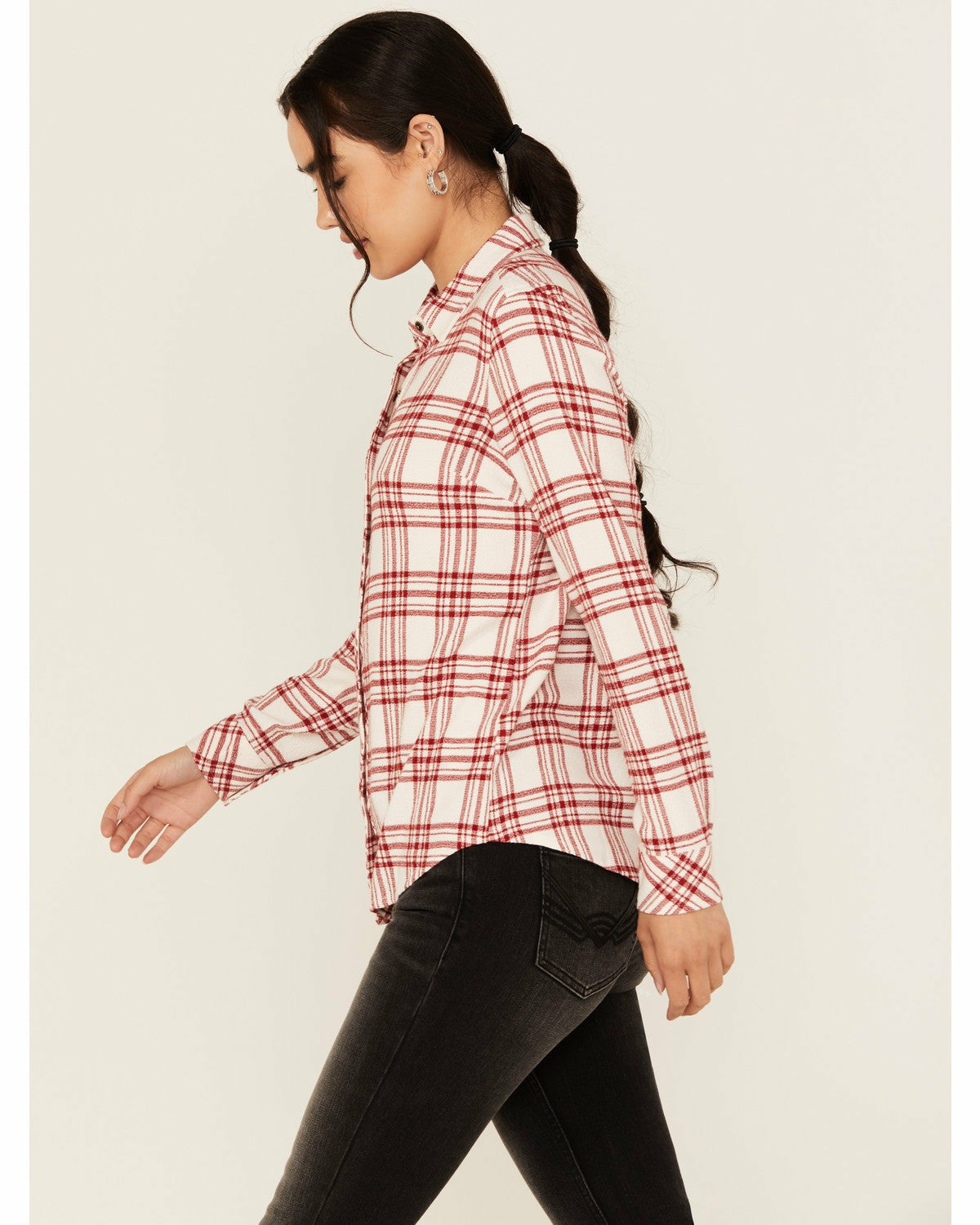 Women Anna Featherlight Plaid Print Long Sleeve Pearl Snap Western Shirt | Idyllwind