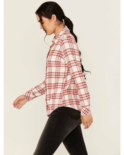 Women Anna Featherlight Plaid Print Long Sleeve Pearl Snap Western Shirt | Idyllwind