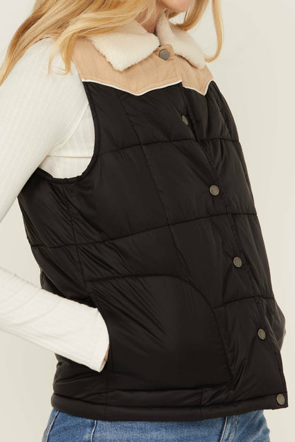 Women Color Block Puffer Vest | Idyllwind