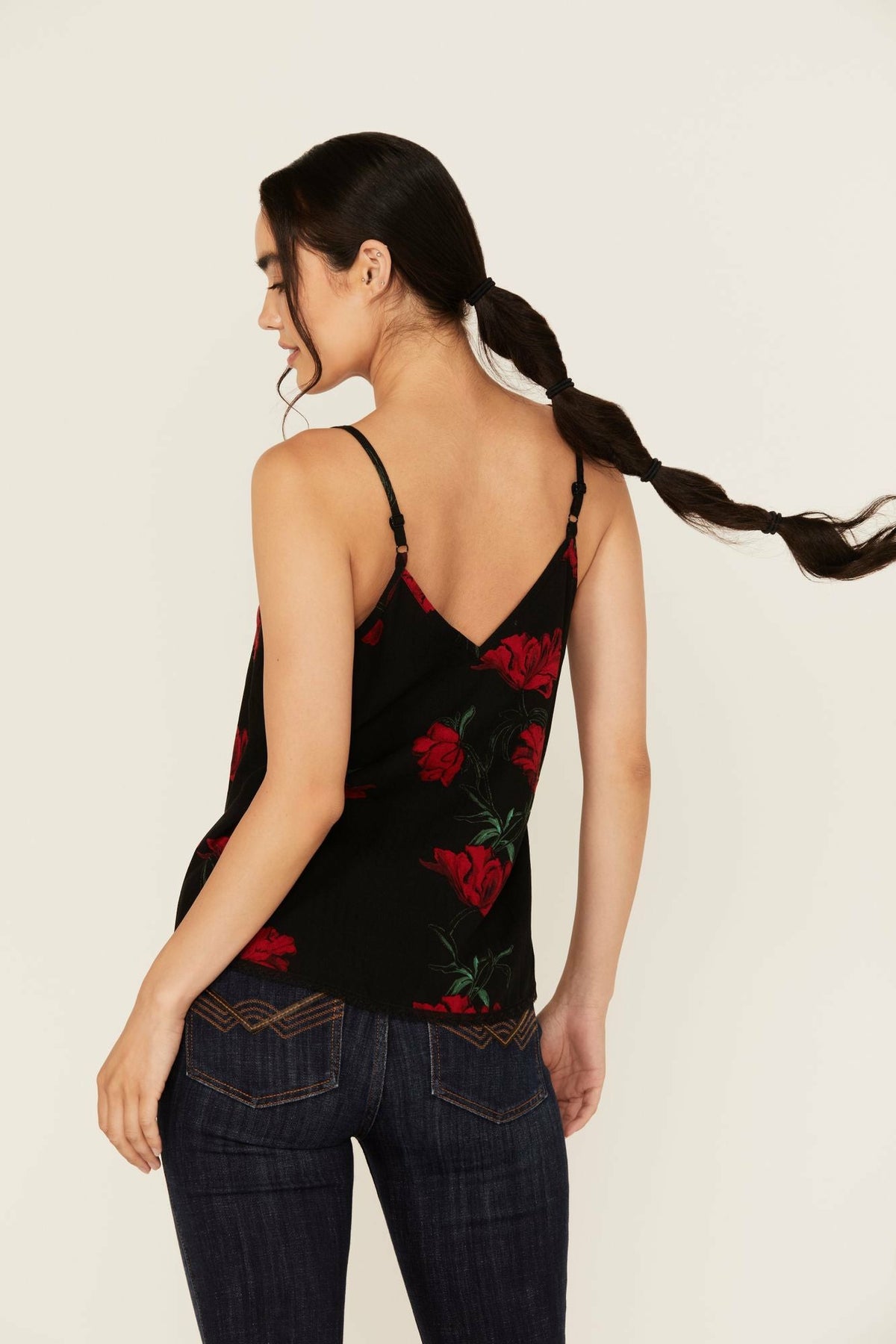 Women Chase Floral Print Lace Trim Cami Tank | Idyllwind