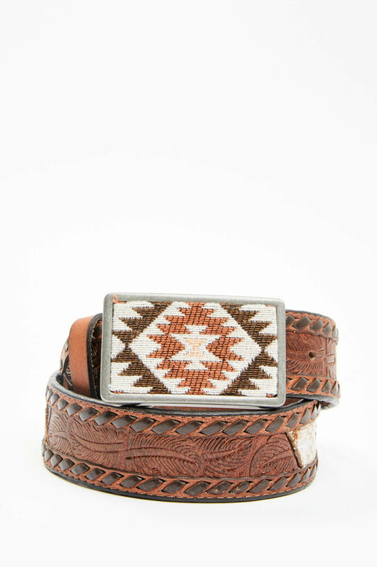 Women Tooled Southwestern Square Buckle Belt | Idyllwind