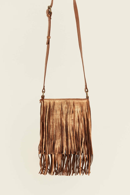 Women Camarillo Metallic Fringe Suede Crossbody Bag | Idyllwind