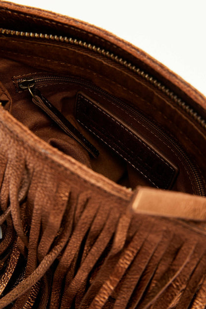 Women Camarillo Metallic Fringe Suede Crossbody Bag | Idyllwind