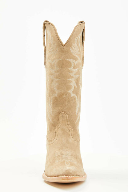 Women Charmed Life Tan Suede Western Boots - Round Toe | Idyllwind