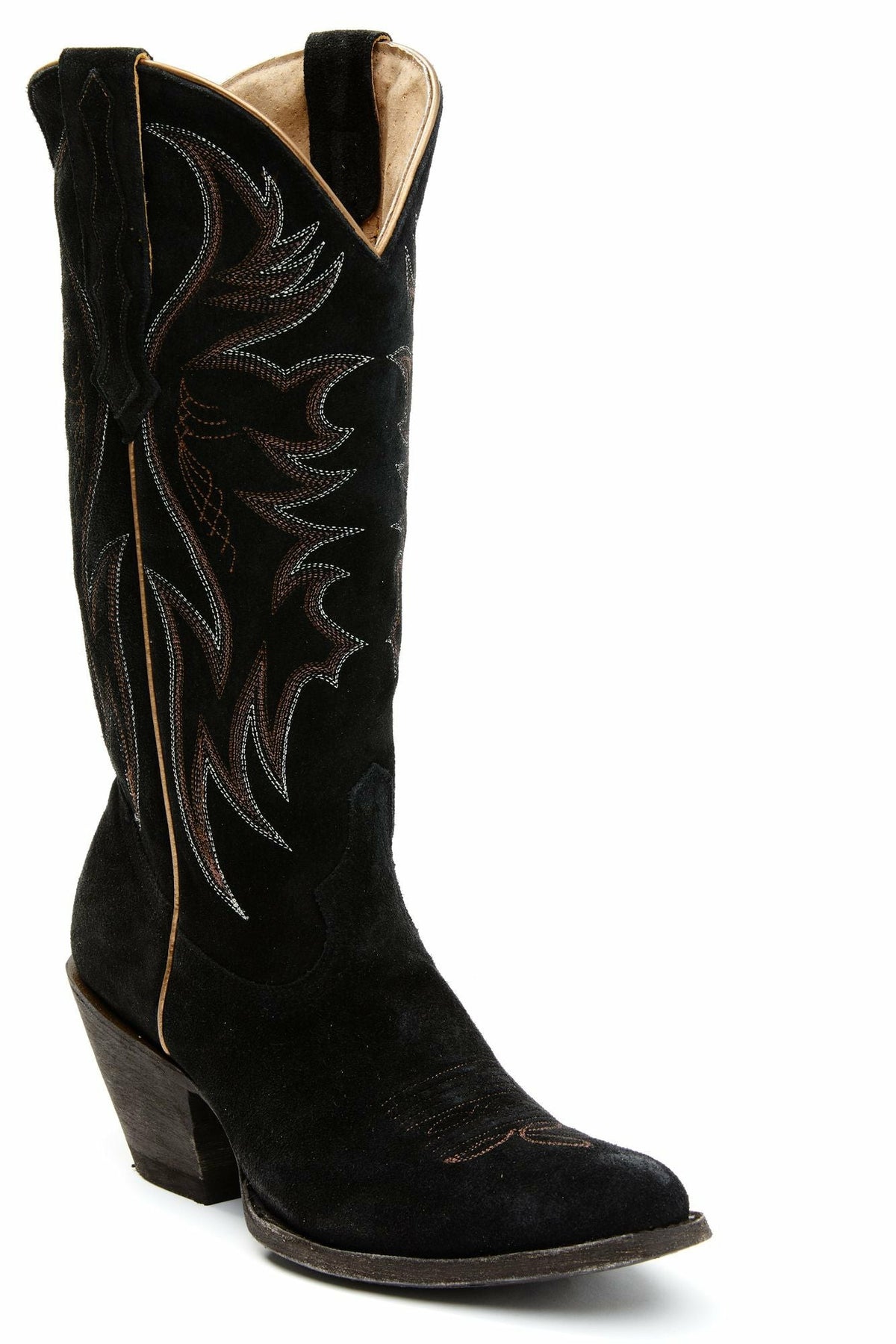 Women Charmed Life Black Suede Western Boots - Round Toe | Idyllwind
