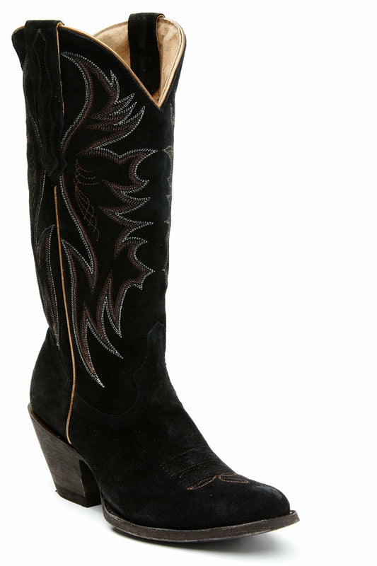 Women Charmed Life Black Suede Western Boots - Round Toe | Idyllwind