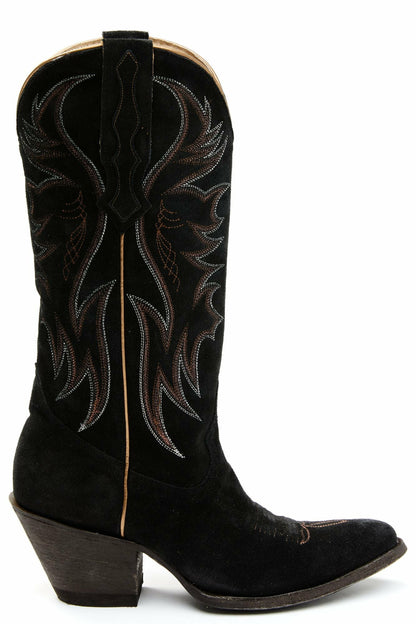 Women Charmed Life Black Suede Western Boots - Round Toe | Idyllwind