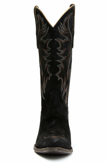 Women Charmed Life Black Suede Western Boots - Round Toe | Idyllwind