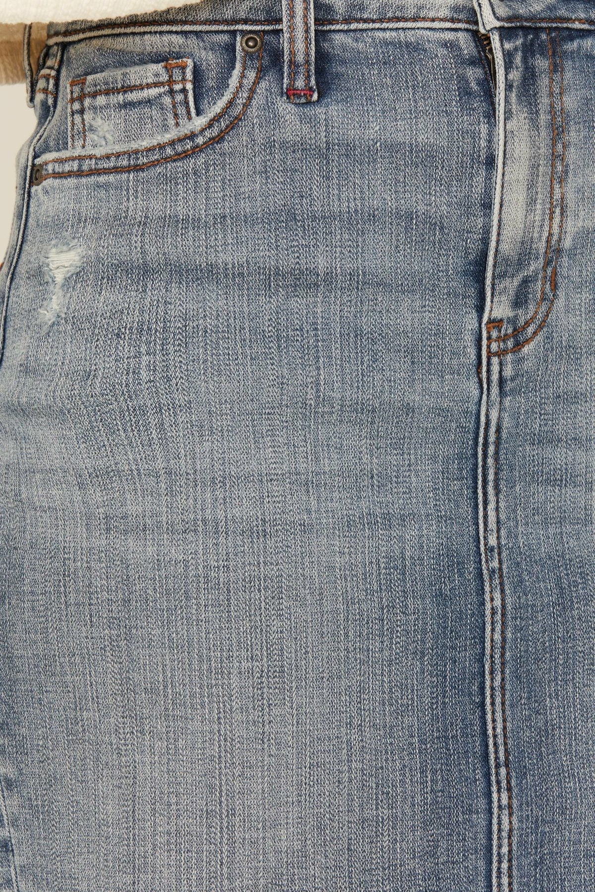 Women Ivywood Medium Wash Super Stretch Denim Mini Skirt | Idyllwind