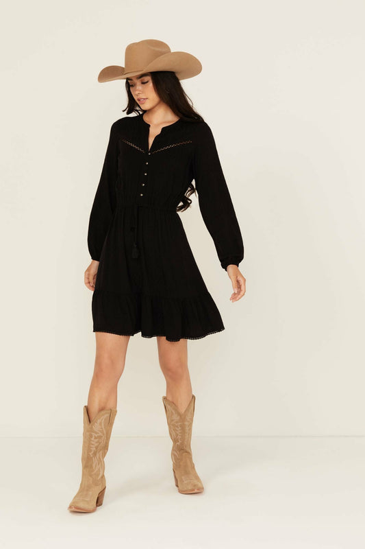Women Fitzpatrick Solid Long Sleeve Mini Dress | Idyllwind