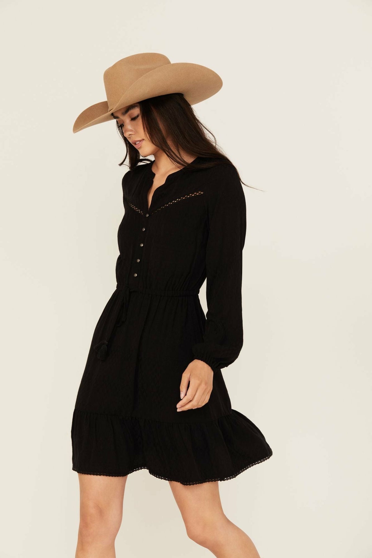 Women Fitzpatrick Solid Long Sleeve Mini Dress | Idyllwind