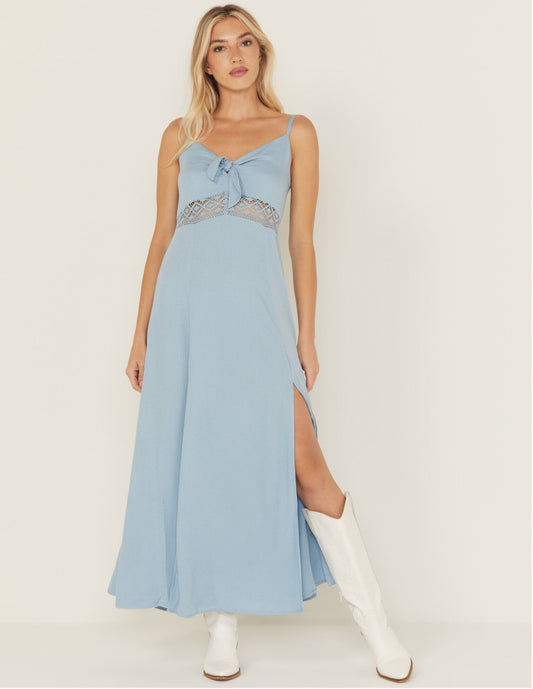 Women Wisteria Tie Front Sleeveless Maxi Dress | Idyllwind