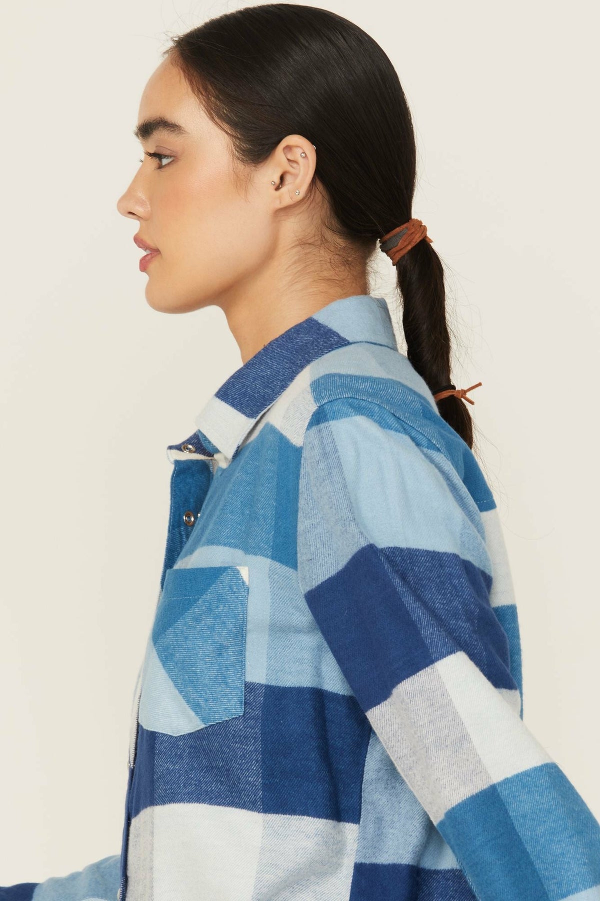 Women Plaid Print Long Sleeve Snap Flannel Shirt | Idyllwind