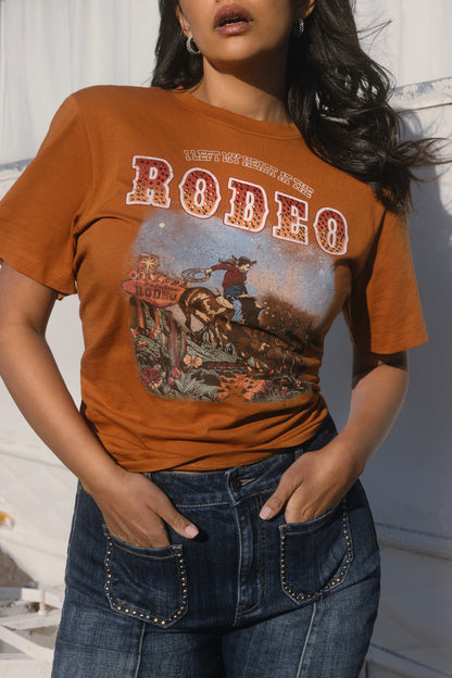 Women I Left My Heart At The Rodeo Embellished Short Sleeve Graphic Tee | Idyllwind