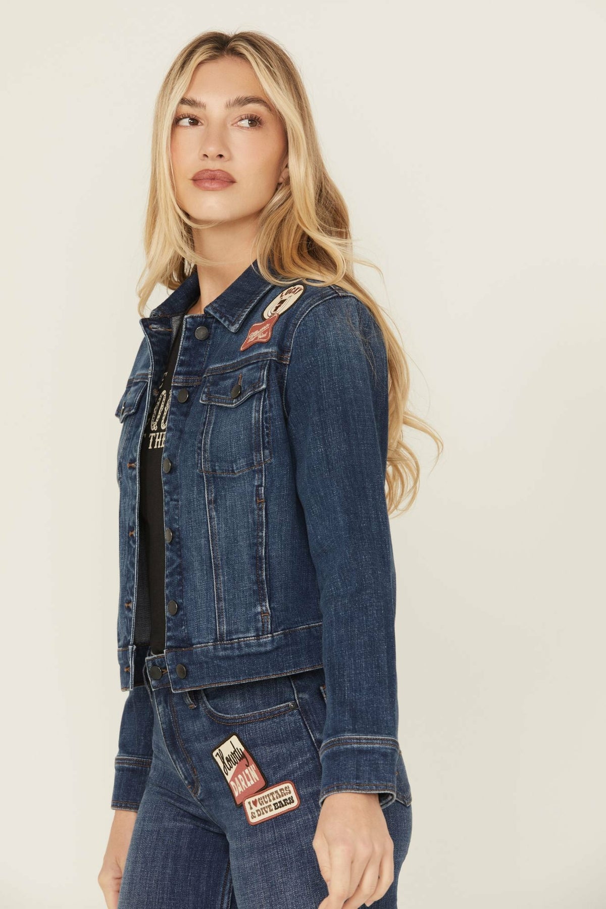 Women Ellwood Patch Denim Trucker Jacket | Idyllwind