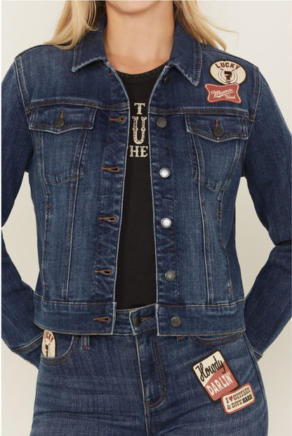 Women Ellwood Patch Denim Trucker Jacket | Idyllwind