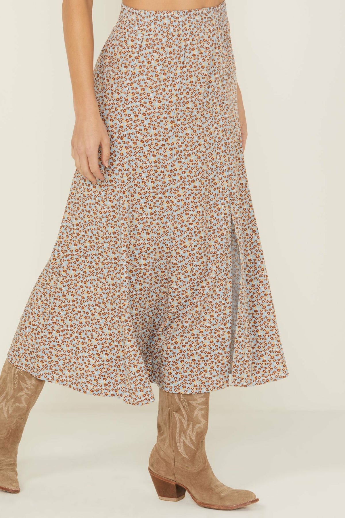 Women Richardson Floral Print Button Front Midi Skirt | Idyllwind