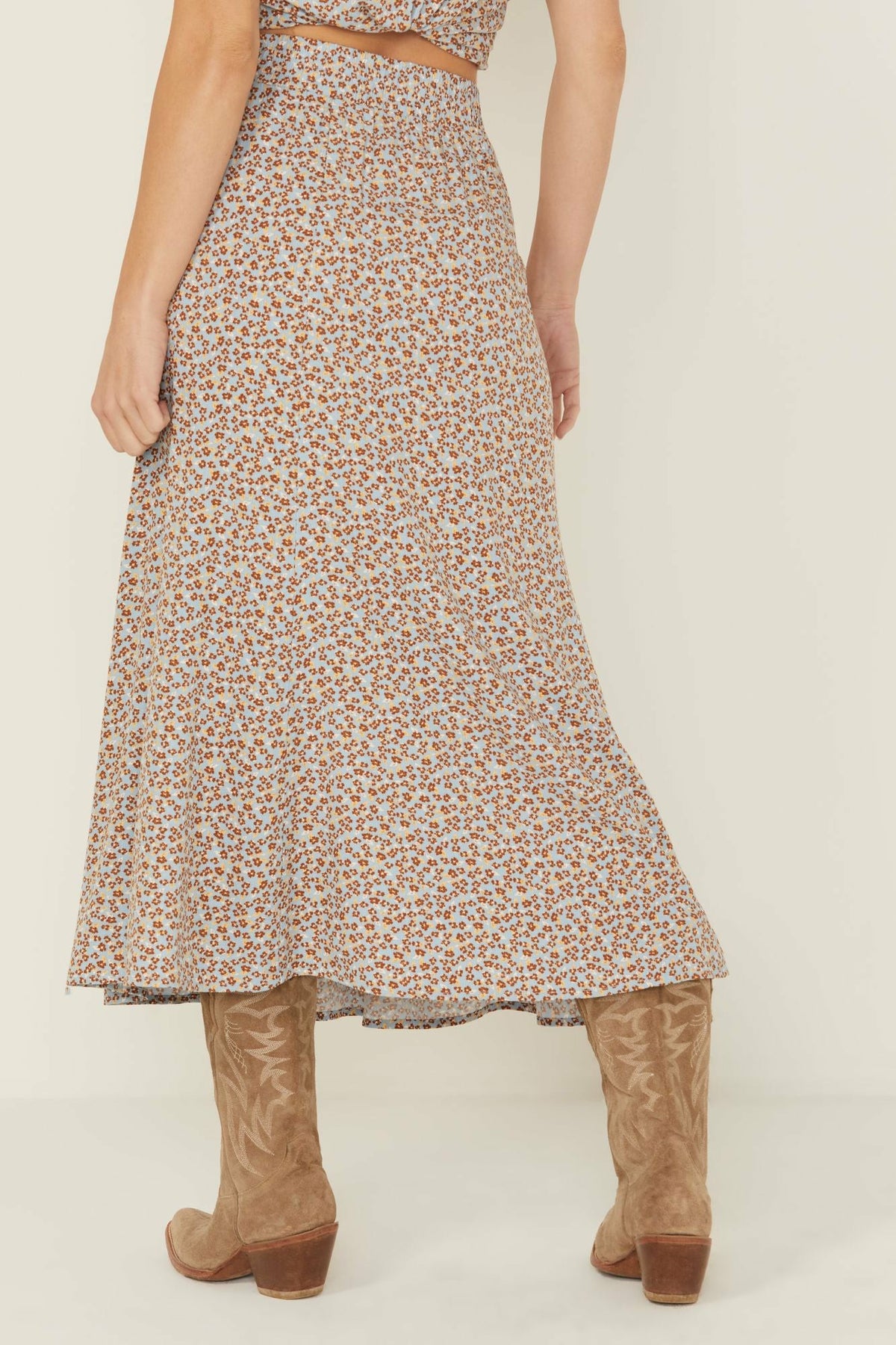 Women Richardson Floral Print Button Front Midi Skirt | Idyllwind