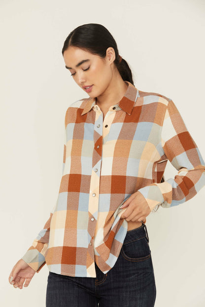 Women Coppell Plaid Print Long Sleeve Snap Western Shirt | Idyllwind