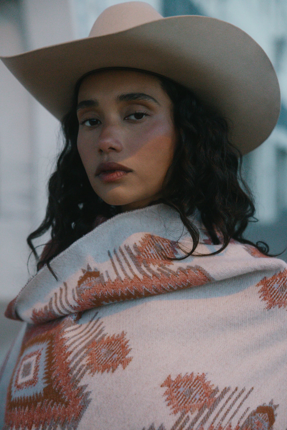 Women Austin Southwestern Print Fringe Shawl | Idyllwind