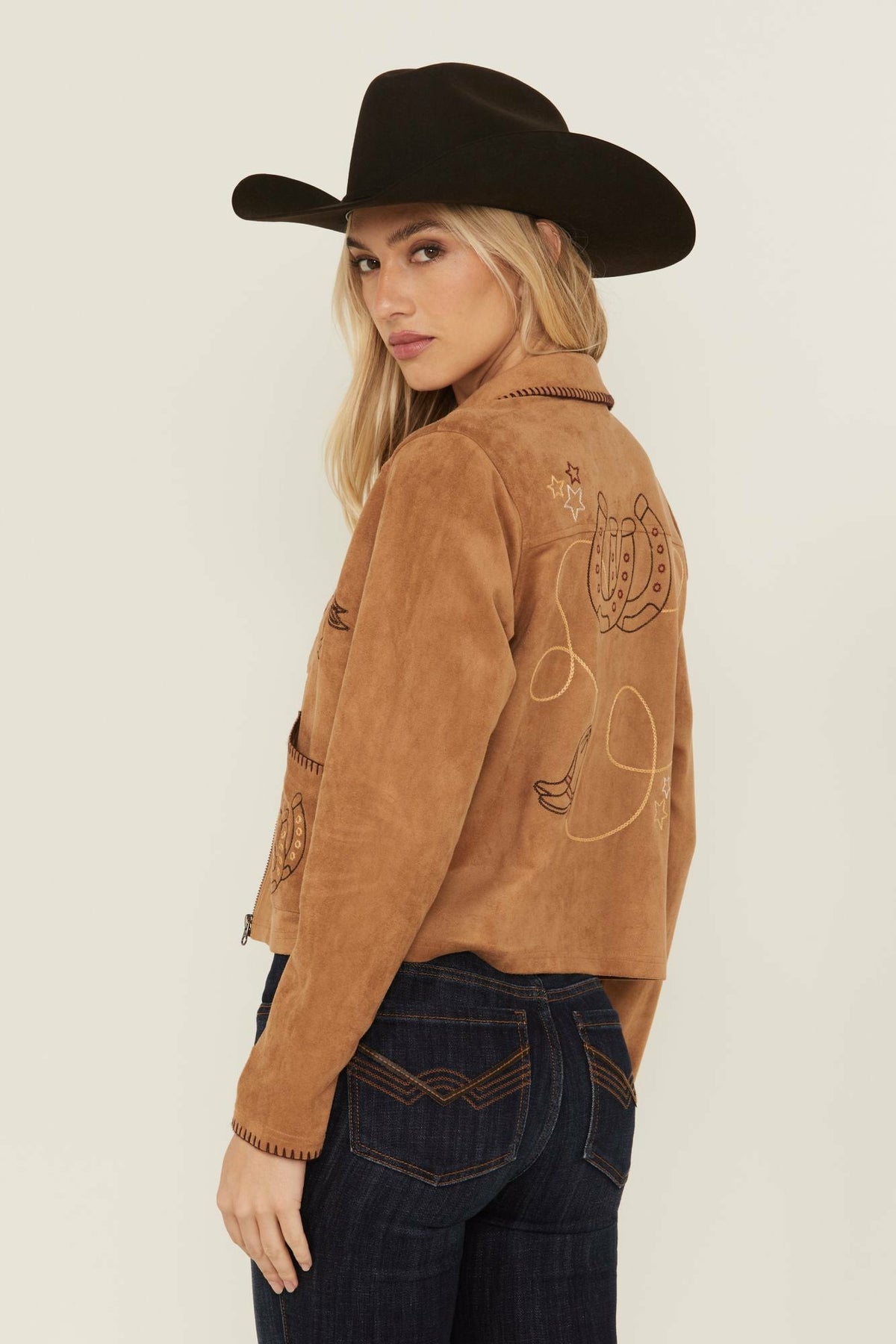 Women Kileen Embroidered Faux Suede Jacket | Idyllwind