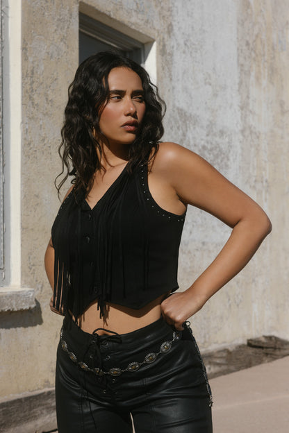 Women Fringe Denim Bustier | Idyllwind