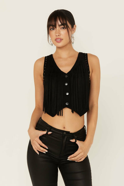 Women Fringe Denim Bustier | Idyllwind