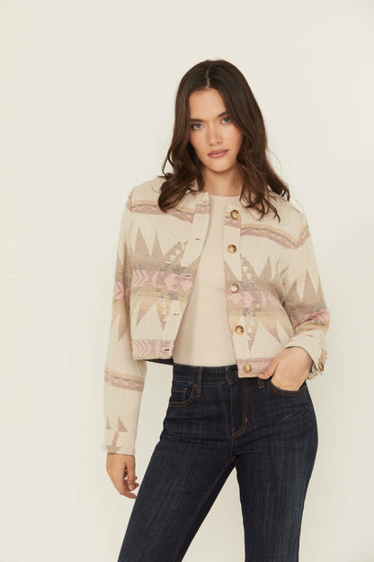 Women Mercer Southwestern Print Cropped Shacket | Idyllwind