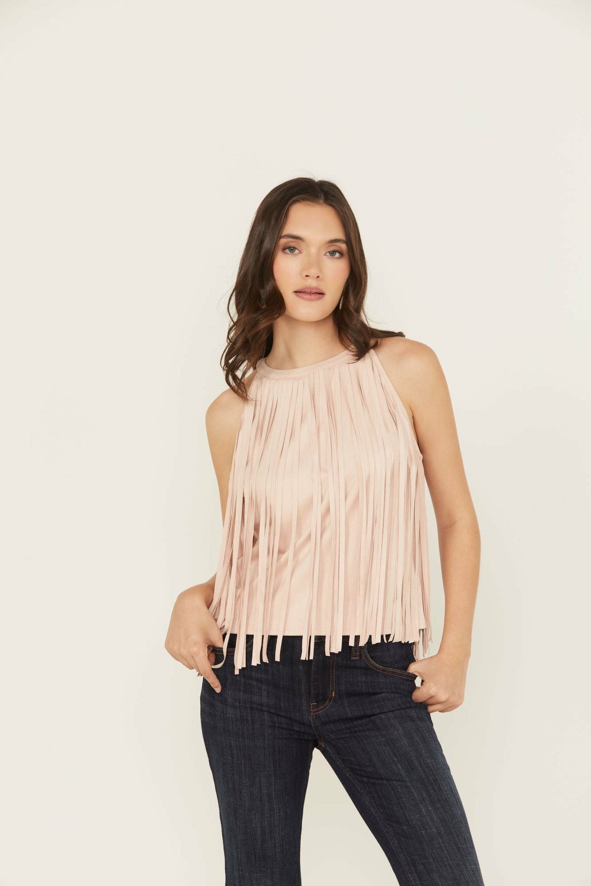 Women Madie Faux Suede Fringe Tank | Idyllwind