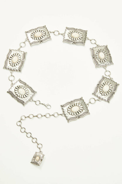 Women Pennywell White Stone Chain Belt | Idyllwind