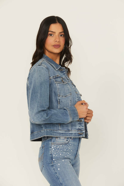 Women Wildcard Denim Trucker Jacket | Idyllwind