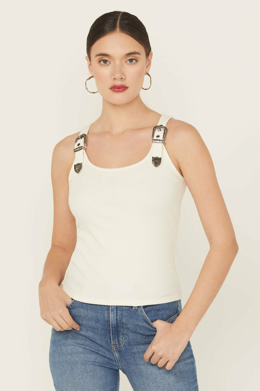 Women Wylie Rib Knit Buckle Tank | Idyllwind