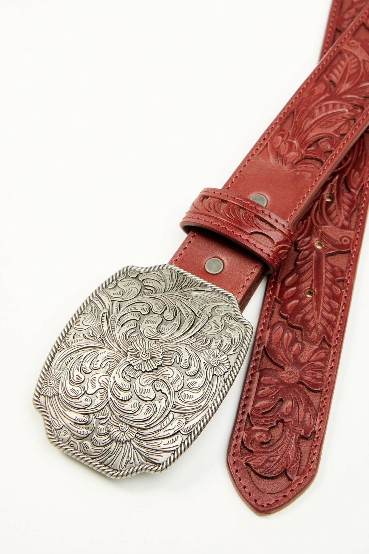 Women Westerly Drive Red Tooled Belt | Idyllwind