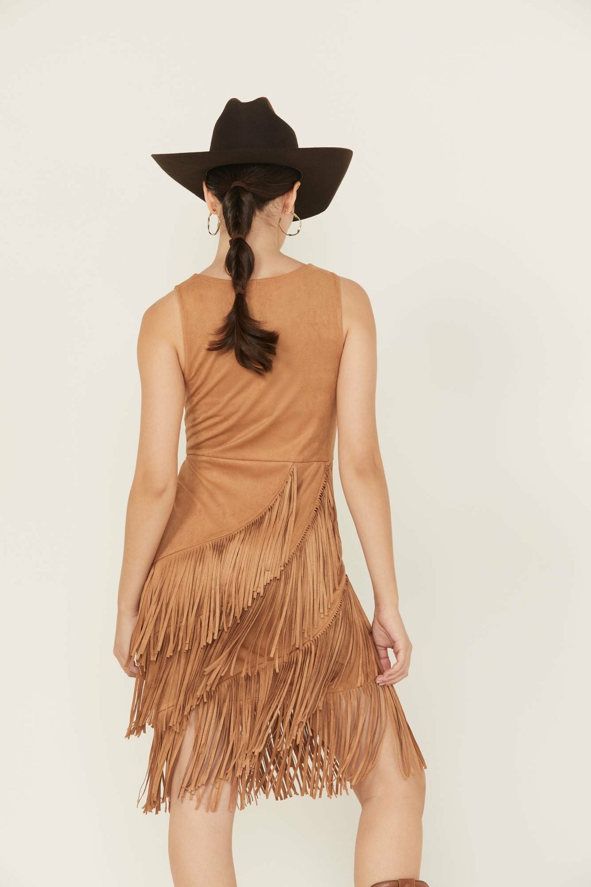 Women Tina Faux Suede Fringe Mini Dress | Idyllwind