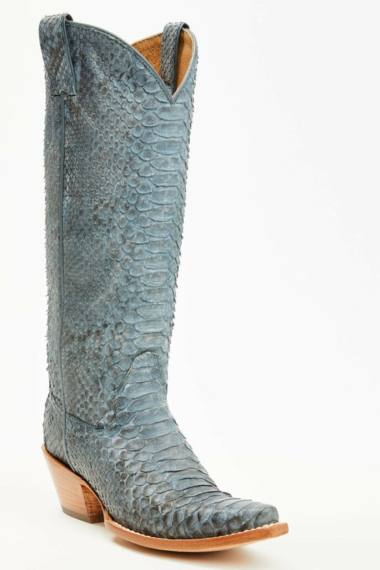 Women Slay Navy Python Tall Western Boots - Snip Toe | Idyllwind