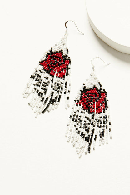 Women Carla Rose Beaded Fringe Earrings | Idyllwind