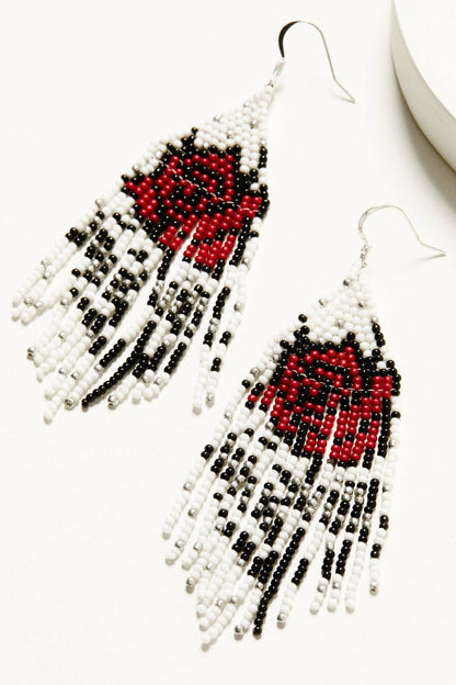Women Carla Rose Beaded Fringe Earrings | Idyllwind