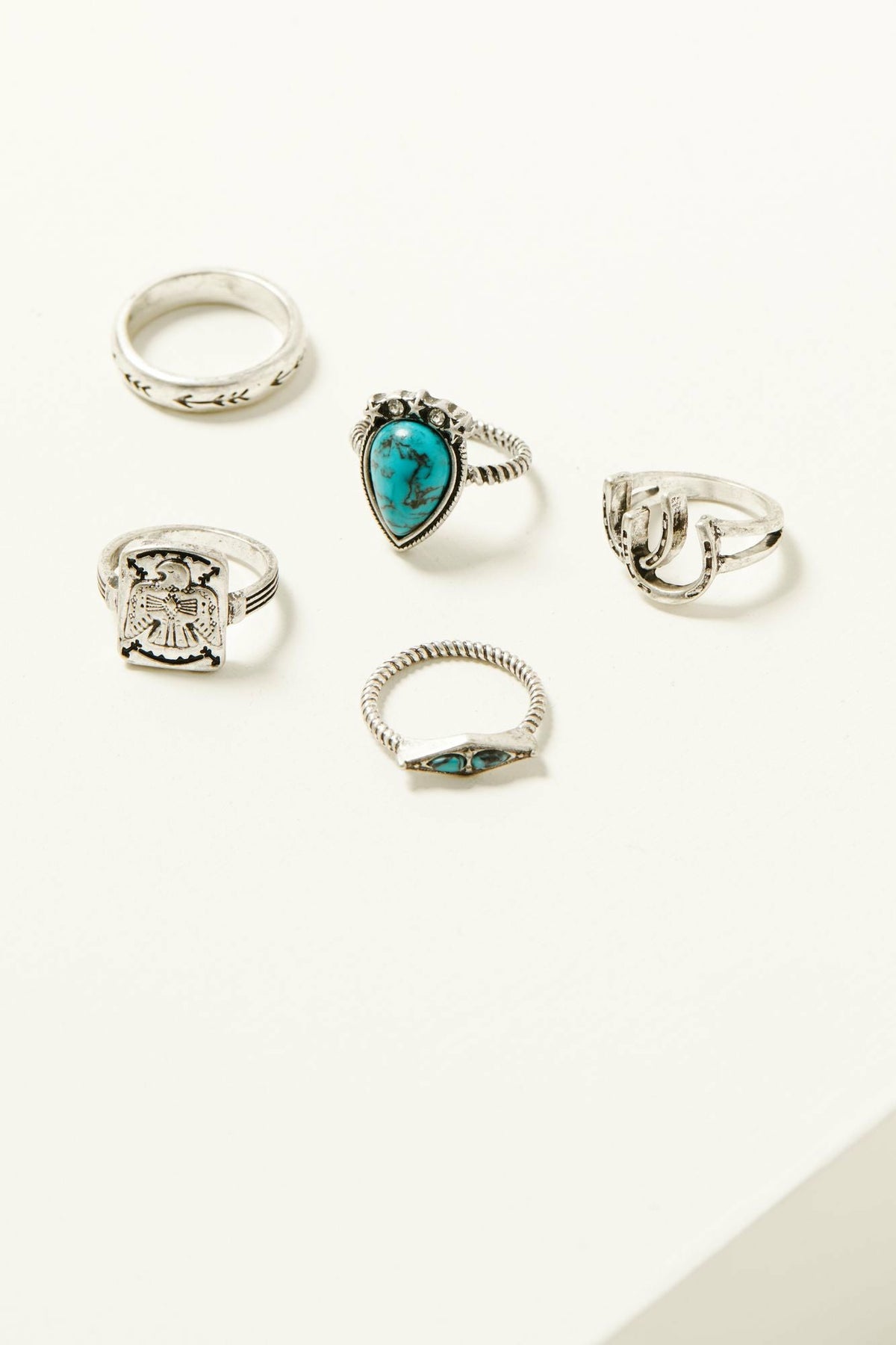 Women Calloway Double Horseshoe Ring Set - 5 Piece | Idyllwind