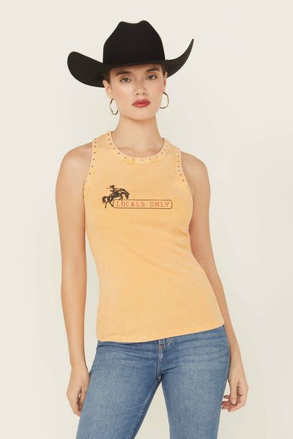 Women Locals Only Graphic Ribbed Tank | Idyllwind