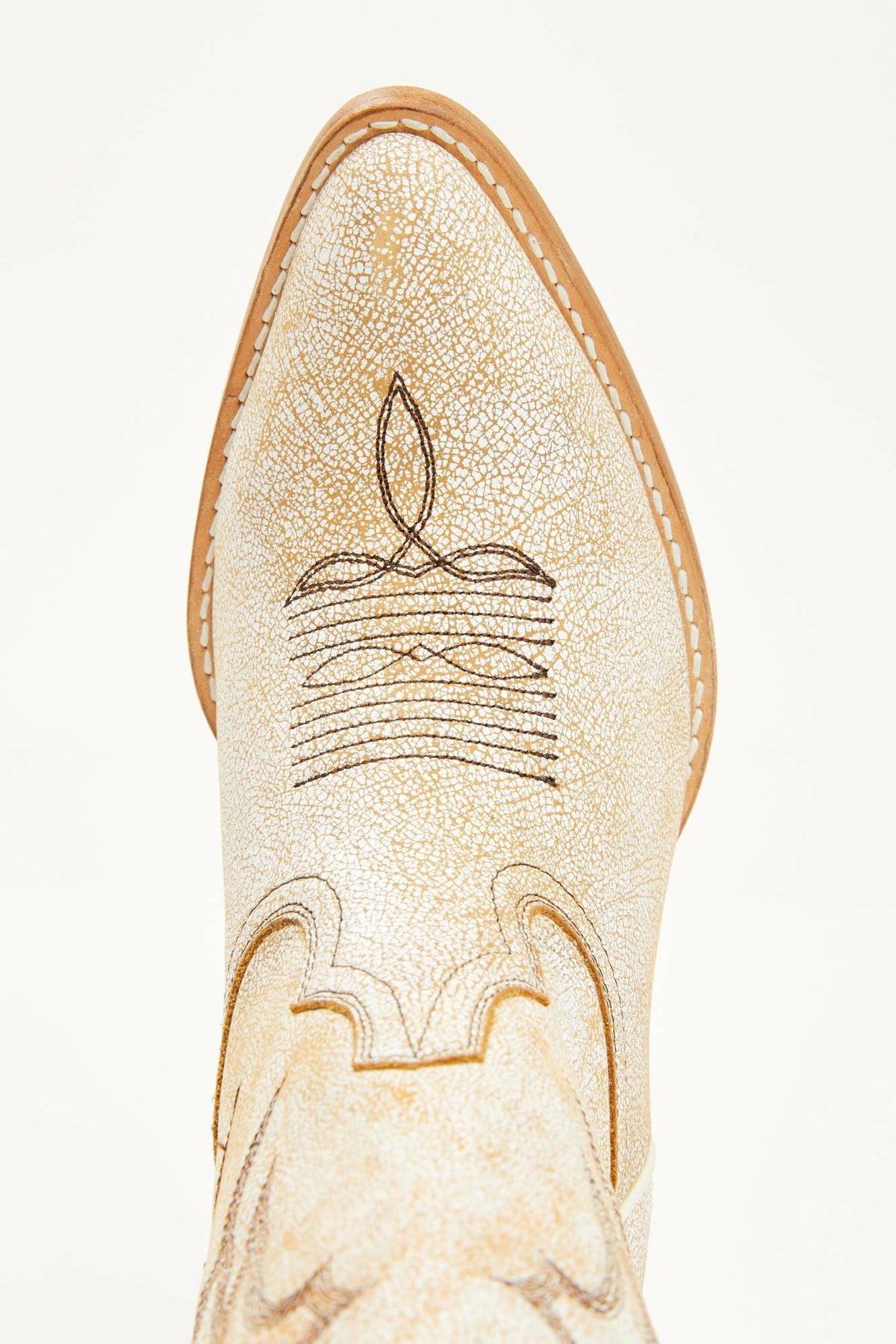 Women Charmed Life Crackle White Leather Western Boots - Round Toe | Idyllwind