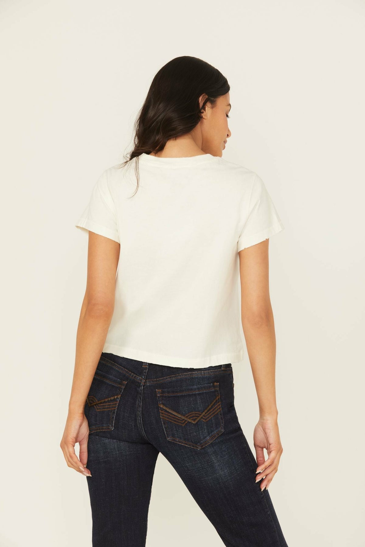 Women Rhinestone Rose Short Sleeve Cropped Graphic Tee | Idyllwind