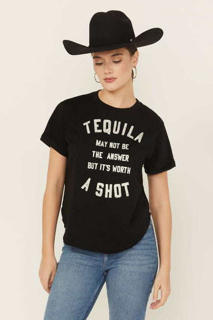 Women Shot Of Tequila Short Sleeve Graphic Tee | Idyllwind