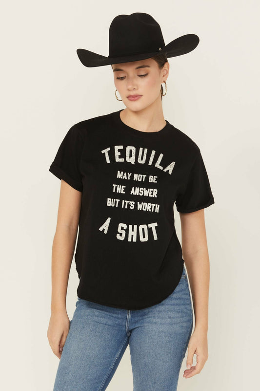 Women Shot Of Tequila Short Sleeve Graphic Tee | Idyllwind