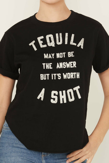 Women Shot Of Tequila Short Sleeve Graphic Tee | Idyllwind