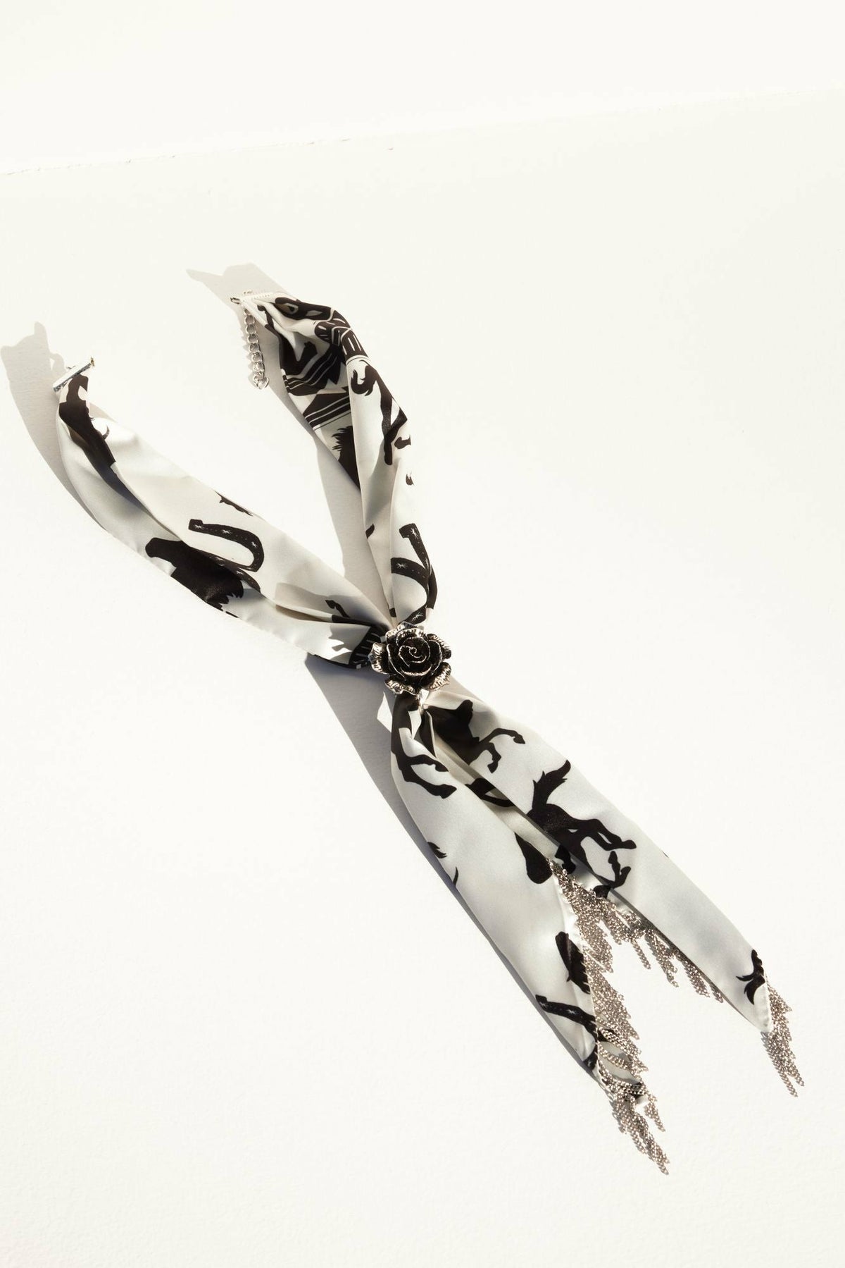 Women Georgia Chain Fringe Bandana Necklace with Rose Slider | Idyllwind