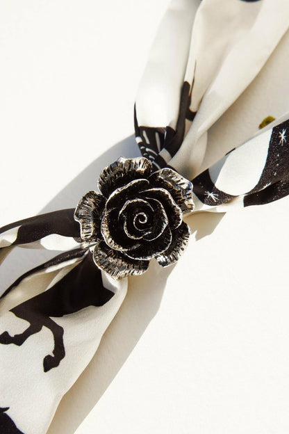 Women Georgia Chain Fringe Bandana Necklace with Rose Slider | Idyllwind